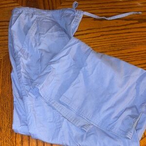 Light Blue Drawstring scrubs Small
